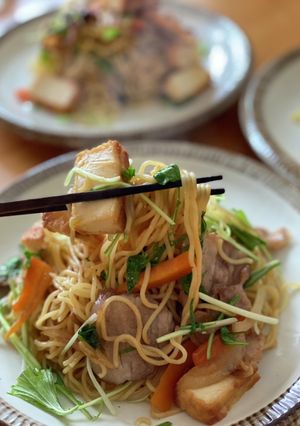 豚肉と厚揚げのさっぱり和風焼きそば-レシピのメイン写真
