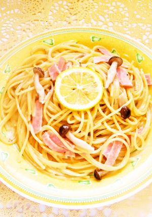 ☺ハムとしめじの簡単レモンクリームパスタ-レシピのメイン写真