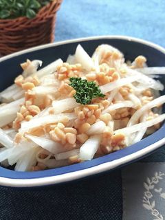 3分で簡単納豆と大根めんつゆ和え(火不要-レシピのメイン写真