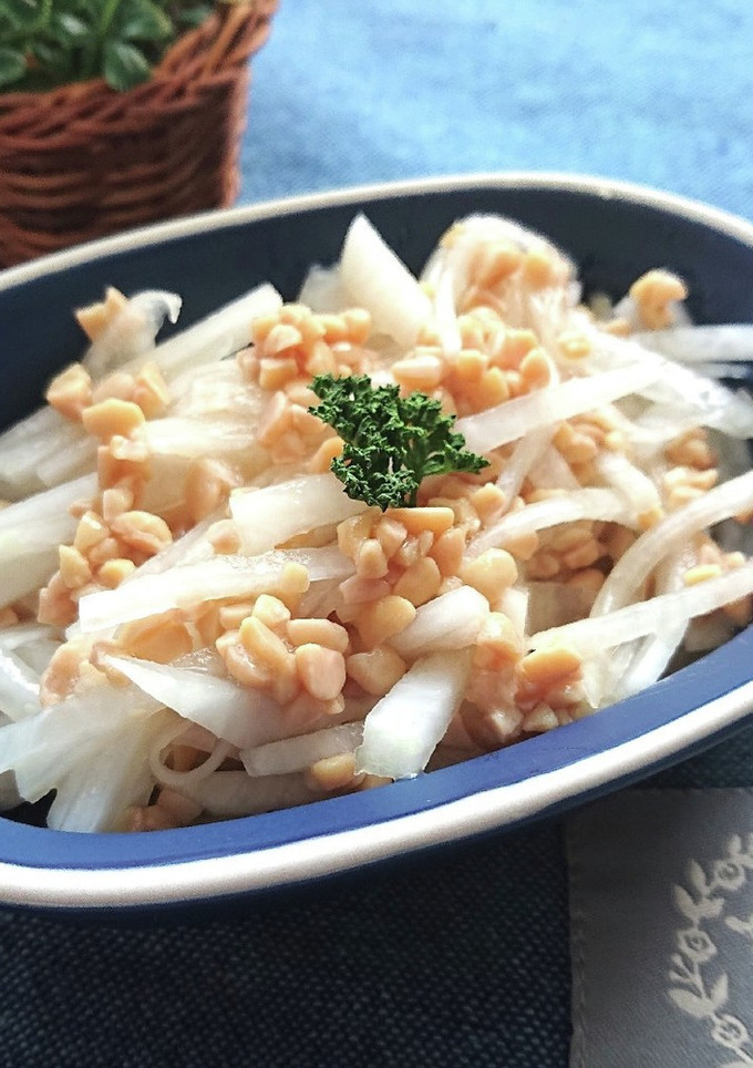 ３分で簡単納豆と大根めんつゆ和え（火不要-レシピのメイン写真