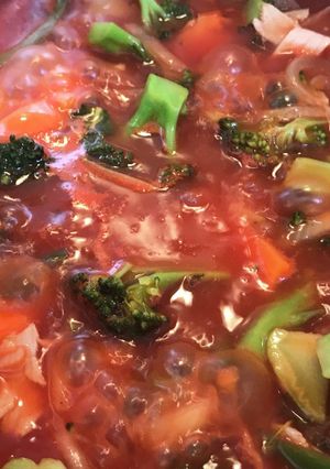 トマトジュースと余り野菜のミネストローネ-レシピのメイン写真
