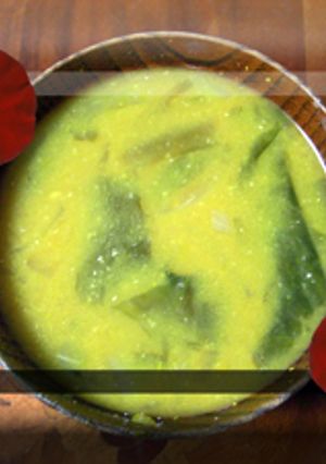 カボチャと玉葱のお味噌汁(わかめ入り版）-レシピのメイン写真