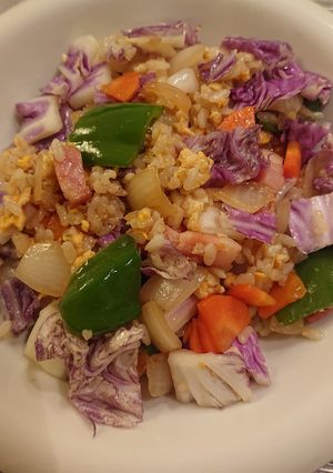 赤紫白菜焼き飯-レシピのメイン写真