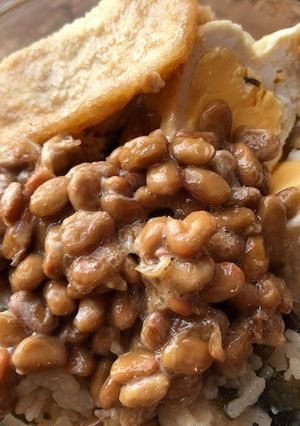 納豆と卵いり油揚げのご飯-レシピのメイン写真