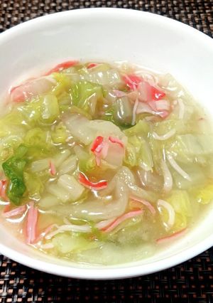 【龍愛】白菜とカニカマのトロミ煮-レシピのメイン写真
