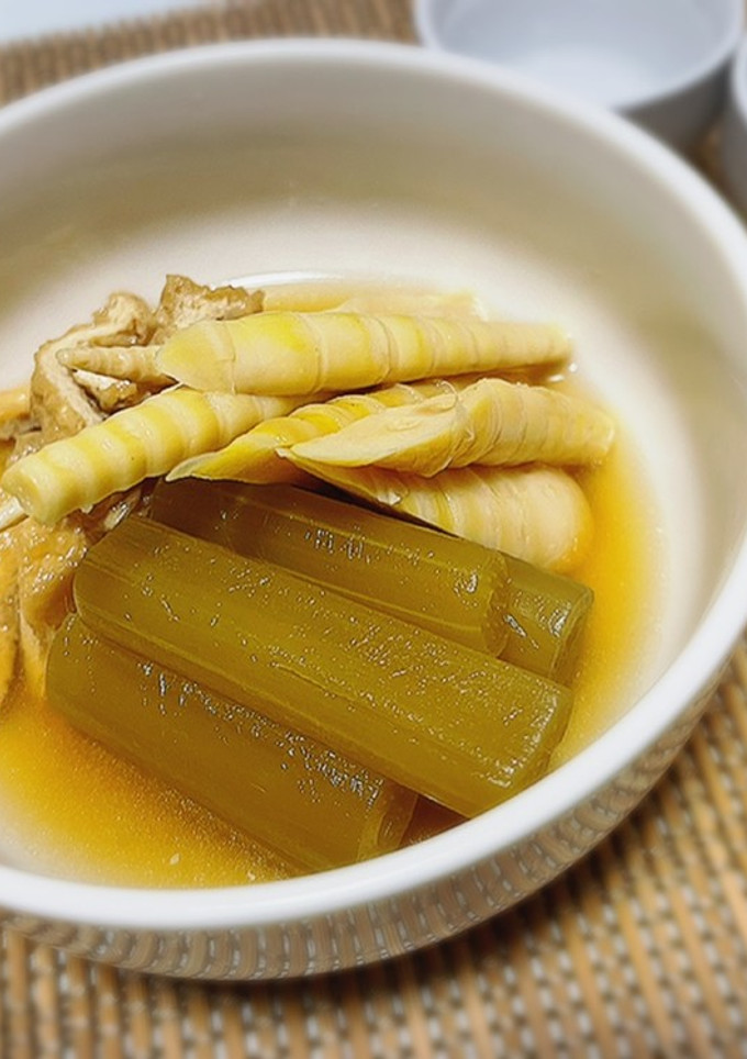 水煮で即席ふきと細竹の煮物-レシピのメイン写真