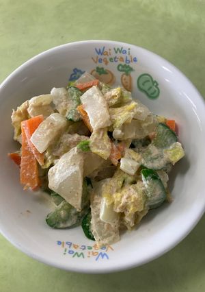 【保育園給食】白菜のごまマヨ和え-レシピのメイン写真