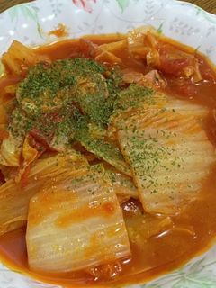 白菜のトマト煮・とろ〜りチーズ-レシピのメイン写真