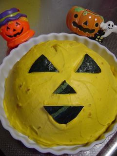 ハロウィンにりんごとかぼちゃのズコット⑤-レシピのメイン写真