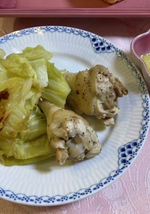 鶏手羽元とキャベツのバーニャカウダ添え-レシピのメイン写真