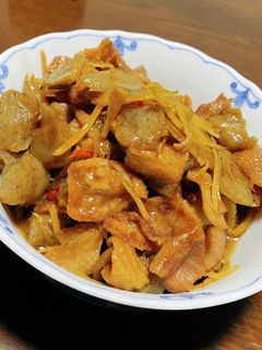 絶品 おつまみ✨生姜たっぷり 鶏皮煮込み-レシピのメイン写真