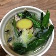 さば缶とほうれん草とさつまいものみそ汁♪