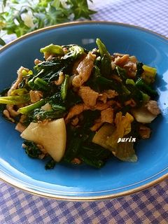 ほうれん草と大根と豚肉のポン酢炒め-レシピのメイン写真