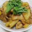 鶏もも肉とじゃがいものカレー炒め