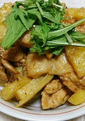 鶏もも肉とじゃがいものカレー炒め-レシピのメイン写真