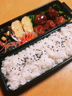 中学生男子のミートボール弁当-レシピのメイン写真