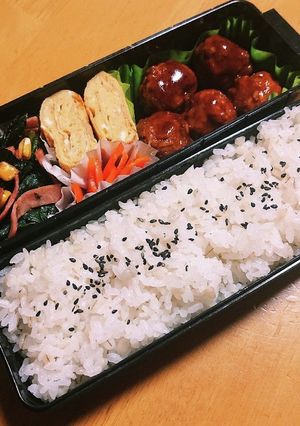 中学生男子のミートボール弁当-レシピのメイン写真