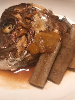 こってり甘辛!鯛のカブト煮-レシピのメイン写真