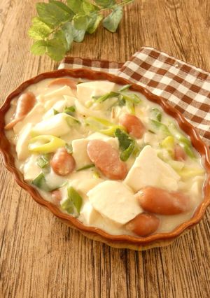 豆腐とネギのクリーム煮-レシピのメイン写真