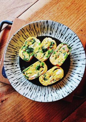 お弁当にも★ほうれん草ベーコンの玉子焼き-レシピのメイン写真