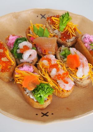 緑茶入り酢飯のいなり寿司-レシピのメイン写真