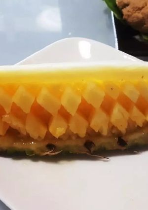 パイナップル飾り切り（ダイヤ柄）-レシピのメイン写真