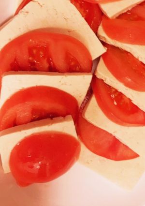 超簡単!木綿豆腐で節約カプレーゼ-レシピのメイン写真