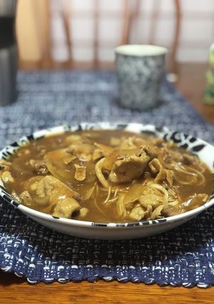和風肉カレースープ・パスタそうめん-レシピのメイン写真