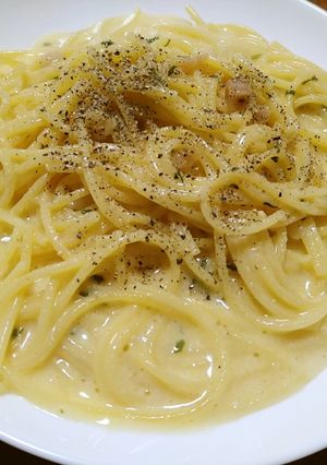 ポタージュの素で簡単レンチンカルボナーラ-レシピのメイン写真