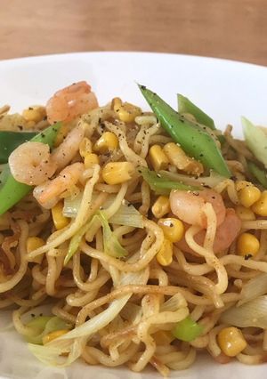 小海老のアジアン塩焼きそばカレー風味-レシピのメイン写真