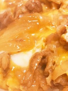 簡単!牛丼リメイク卵とじ〜-レシピのメイン写真