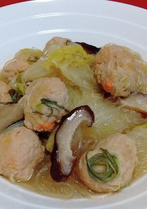 鶏だんごと白菜のはるさめ煮-レシピのメイン写真
