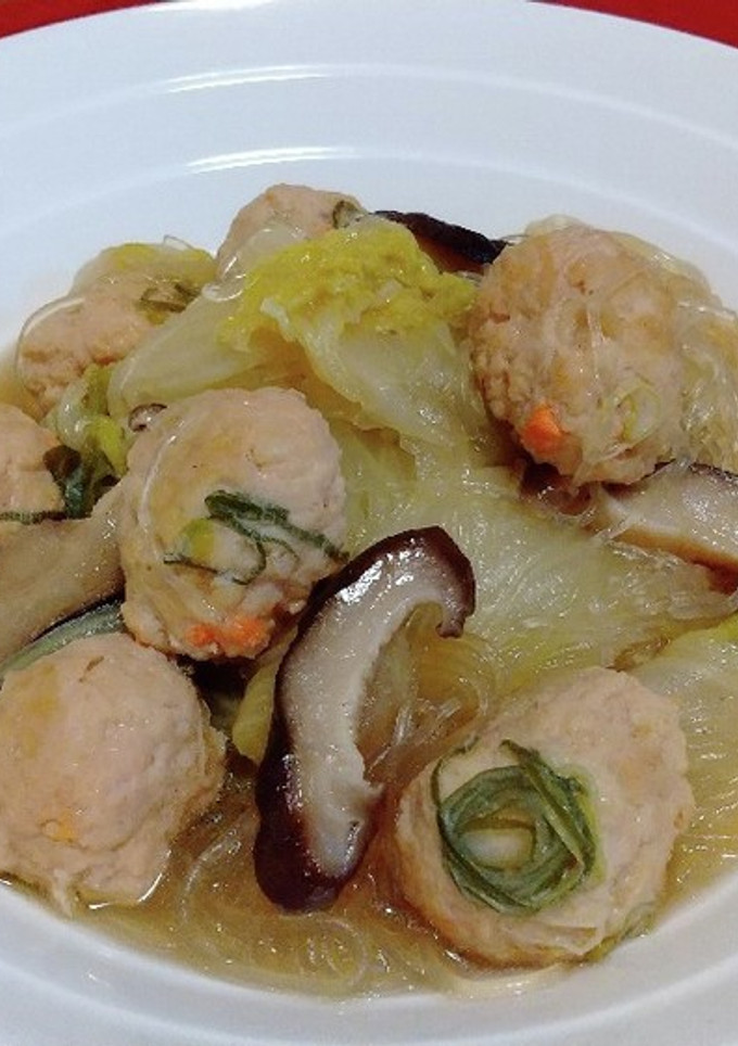 鶏だんごと白菜のはるさめ煮-レシピのメイン写真