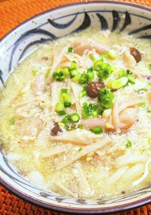 たっぷりキノコと卵のあんかけうどん-レシピのメイン写真