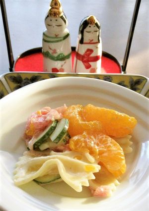 ひな祭りにはミカン缶入りのマカロニサラダ-レシピのメイン写真