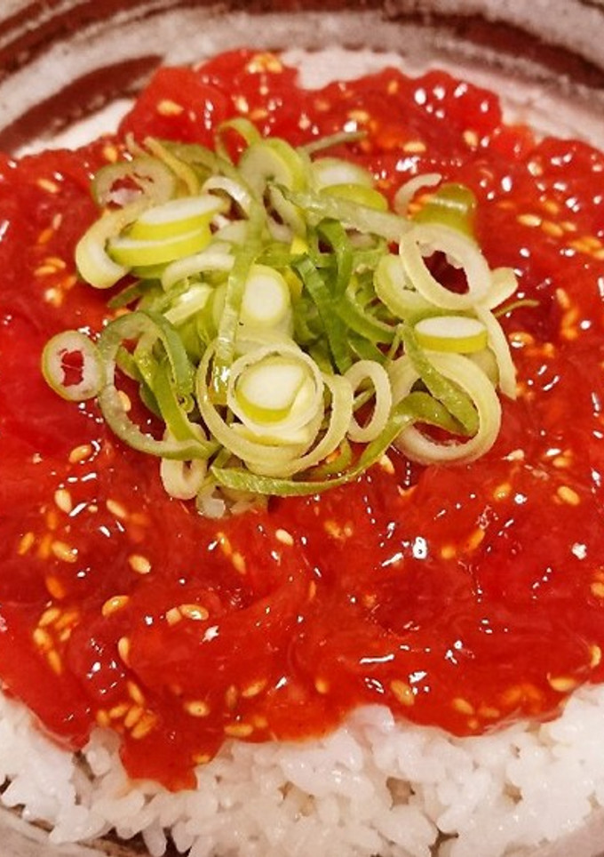 甘辛旨い☆マグロ漬け丼～韓国風～-レシピのメイン写真