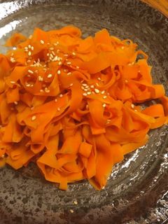 【簡単】にんじんのきんぴら風 麺つゆ炒め-レシピのメイン写真