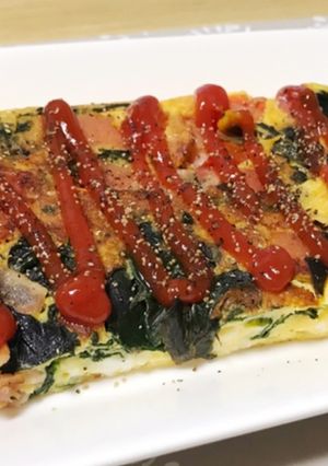 卵焼き器で簡単♪彩りオープンオムレツ-レシピのメイン写真