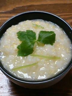お粥のスープも美味しい♬玉子のお粥♬-レシピのメイン写真