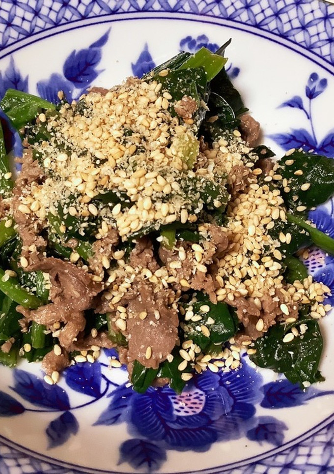 さっと簡単に ほうれん草と牛肉の炒め和え-レシピのメイン写真