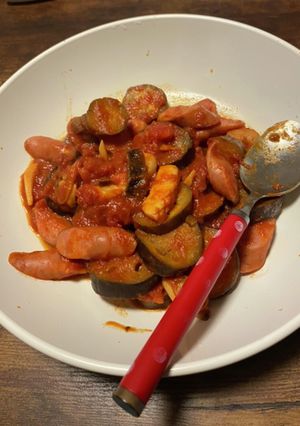 トマト煮(皿汚いw)-レシピのメイン写真