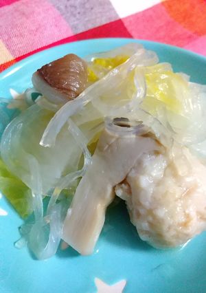 鶏団子と白菜・キノコの煮物-レシピのメイン写真