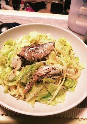 春キャベツとオイルサーディンパスタ-レシピのメイン写真