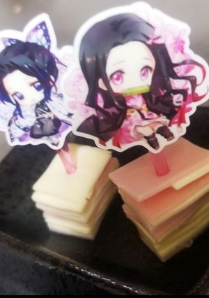 禰豆子&しのぶチーズハムの初ピンチョス♡-レシピのメイン写真