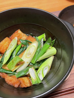 ネギ揚げ~葱と揚げの田舎風すき焼き-レシピのメイン写真