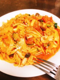 なんちゃってミネストローネ風スープパスタ-レシピのメイン写真