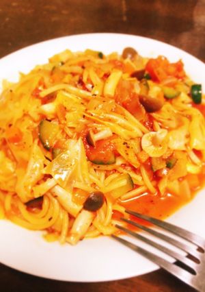 なんちゃってミネストローネ風スープパスタ-レシピのメイン写真