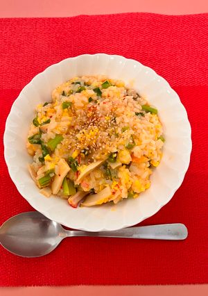 【朝食】朝ごはんにキムチ雑炊-レシピのメイン写真