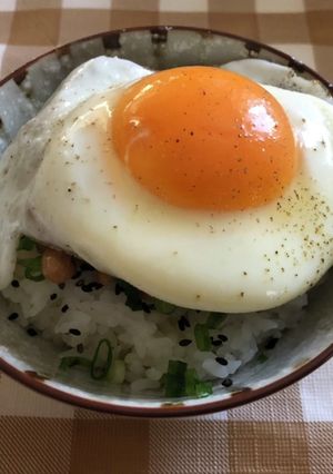 黒ごま消費！簡単納豆ご飯-レシピのメイン写真