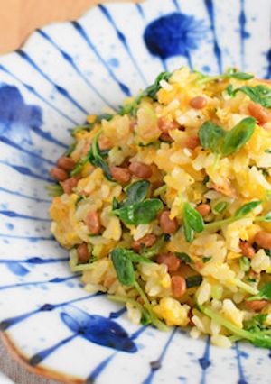 納豆と豆苗のチャーハン-レシピのメイン写真